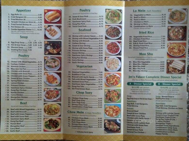 Jets Palace - Hannibal, MO menu_pic