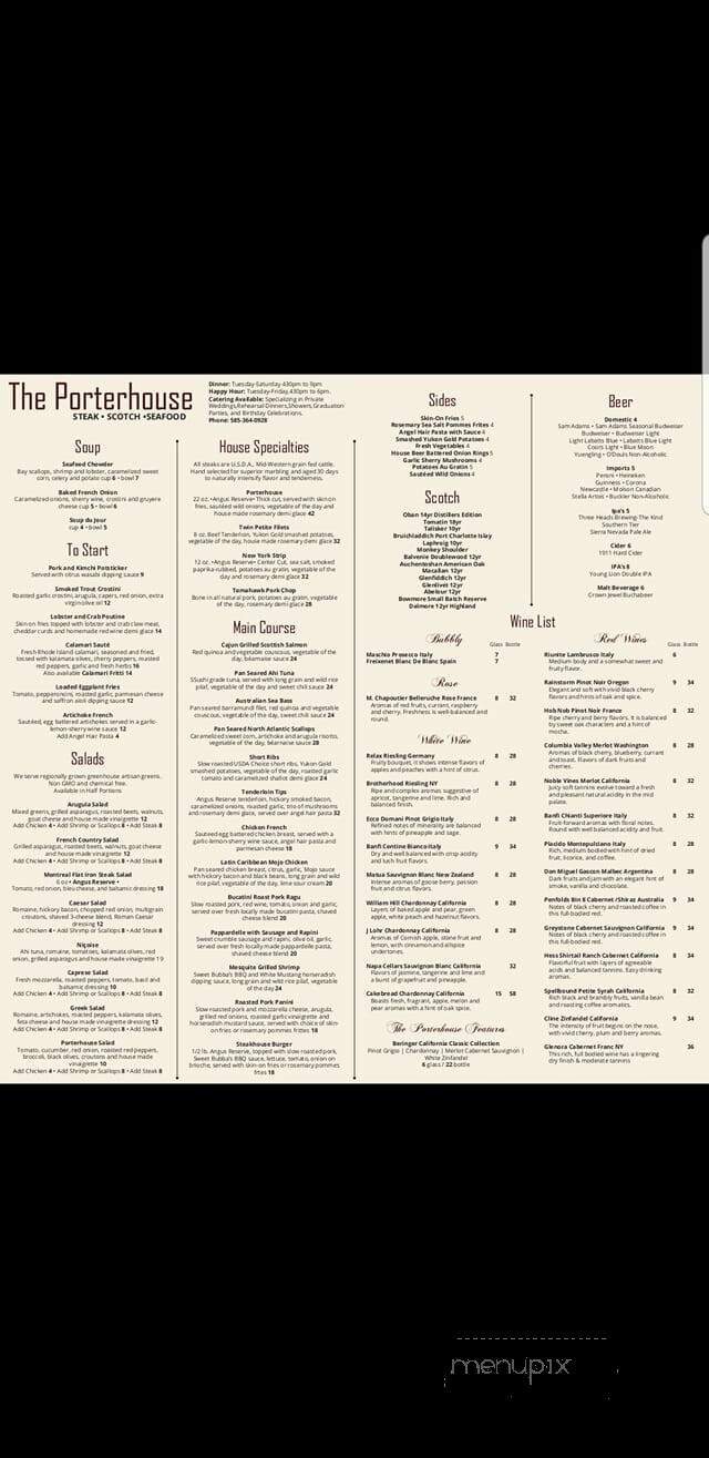 The Porterhouse Steak Scotch and Seafood - Fairport, NY