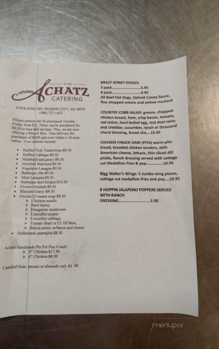 Achatz Soup of Marine City - Marine City, MI menu_pic