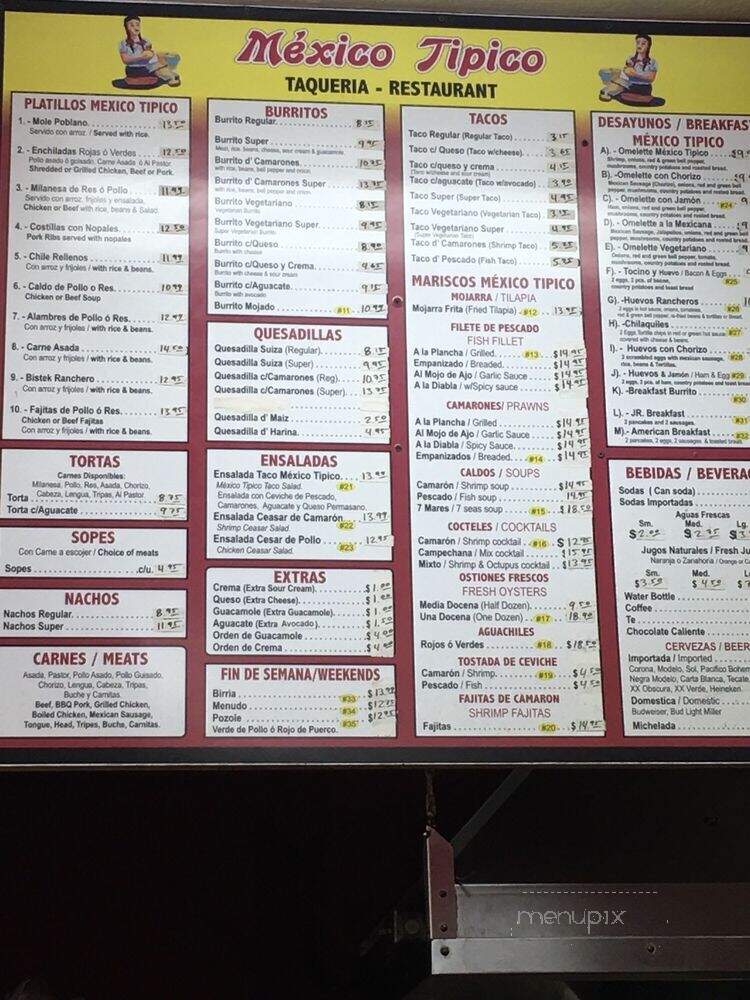 Mexico Tipico - San Francisco, CA menu_pic
