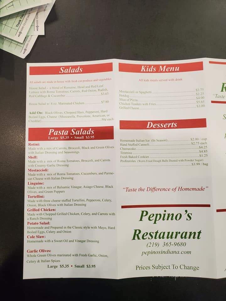 Pepino's Restaurant - Schererville, IN