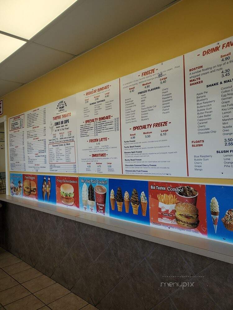 Tastee Top Grill - Cedar Lake, IN menu_pic