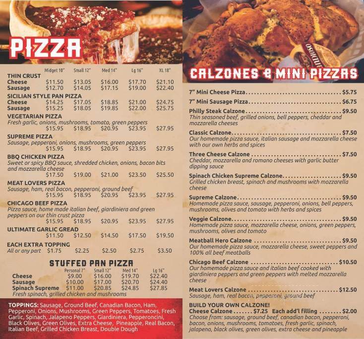 Windy City Pizza Kitchen - Hammond, IN menu_pic