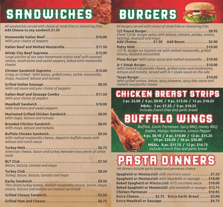 Windy City Pizza Kitchen - Hammond, IN menu_pic