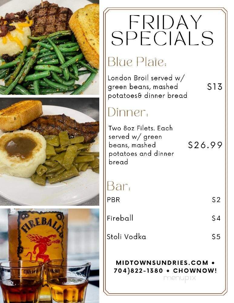Midtown Sundries - Denver, NC menu_pic