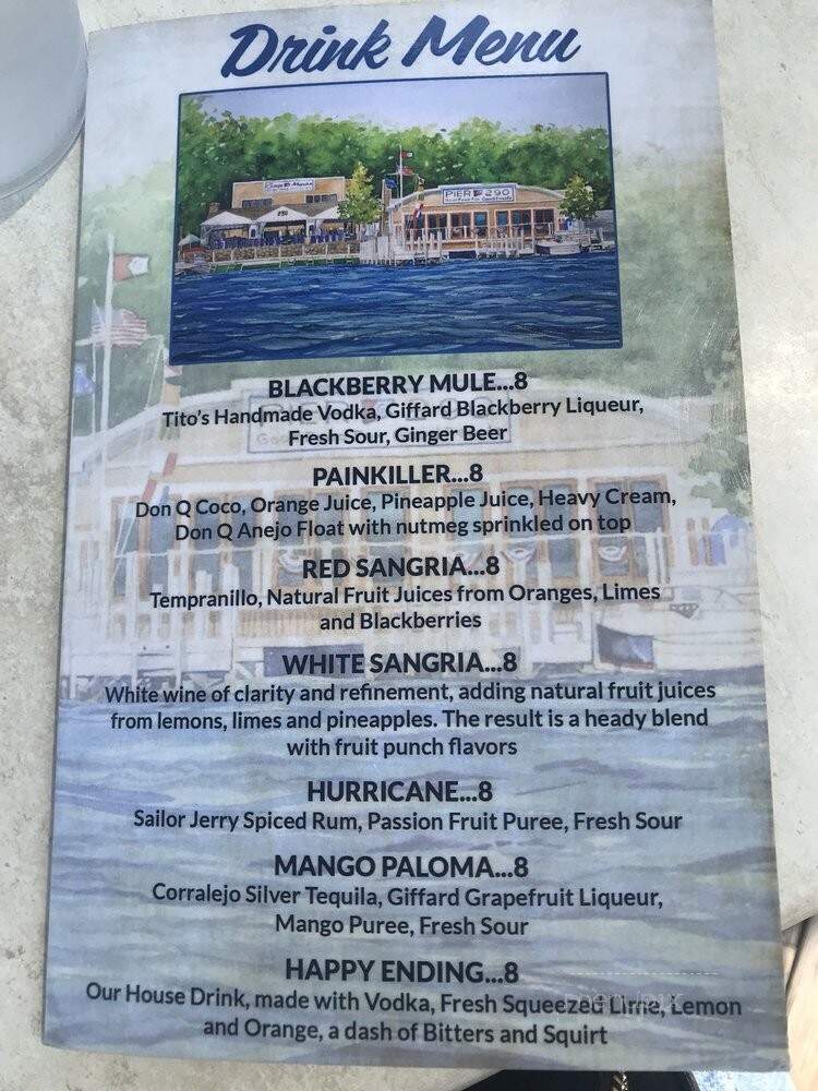 Pier 290 - Williams Bay, WI menu_pic