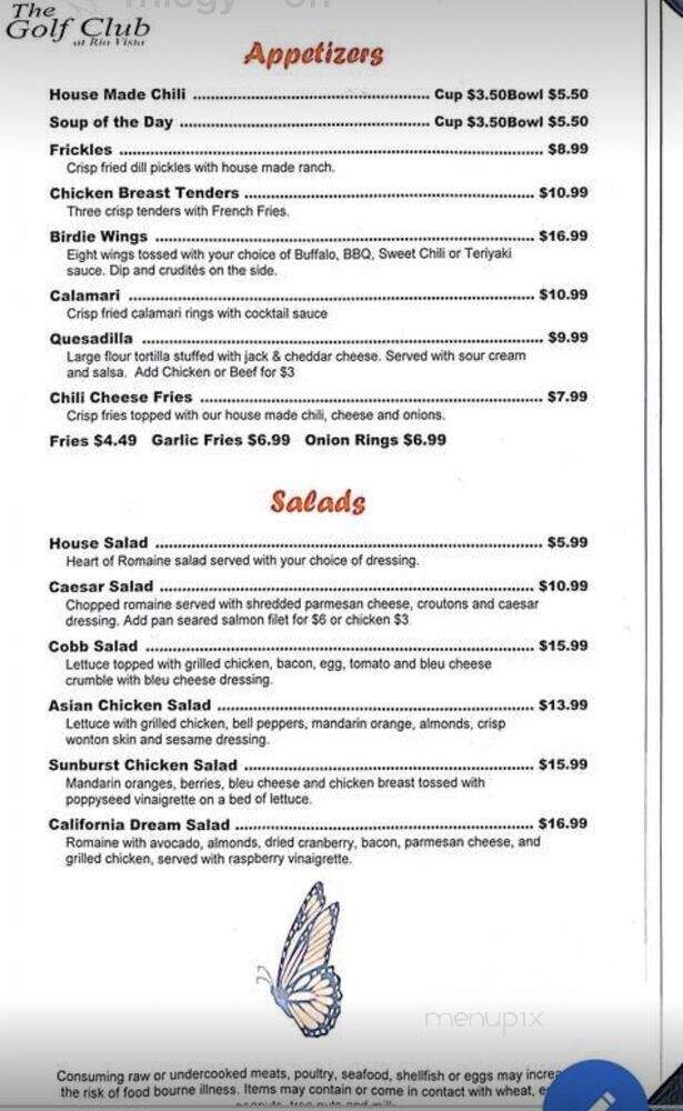 The Monarch Grill - Rio Vista, CA menu_pic