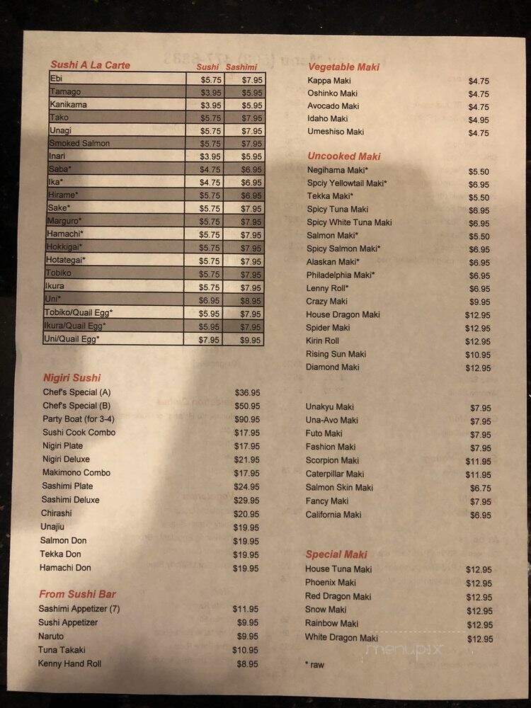 Asia - Mashpee, MA menu_pic