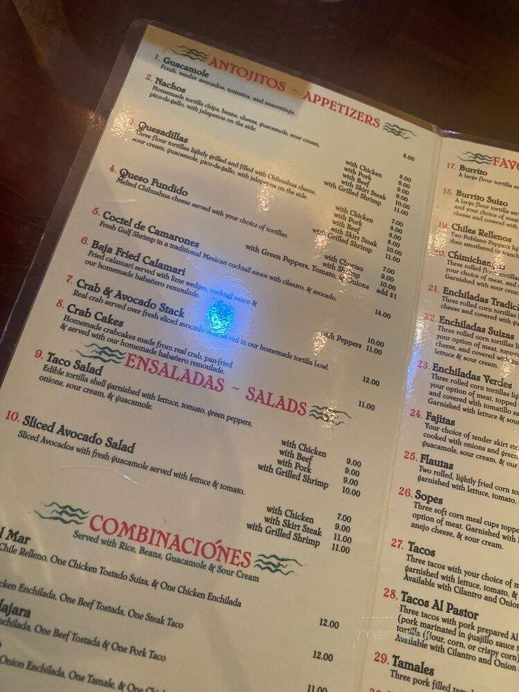 Casa Del Mar - Munster, IN menu_pic