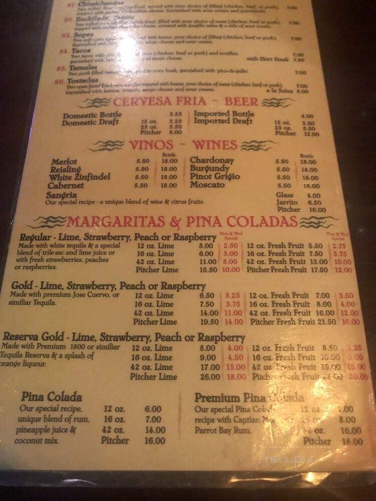 Casa Del Mar - Munster, IN menu_pic