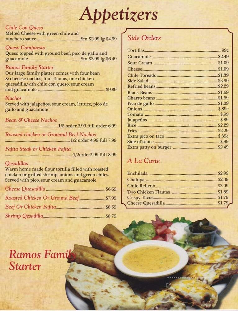 Ramos Tex-Mex #3 - Austin, TX menu_pic