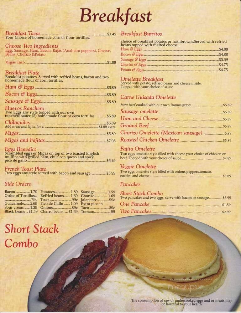 Ramos Tex-Mex #3 - Austin, TX menu_pic