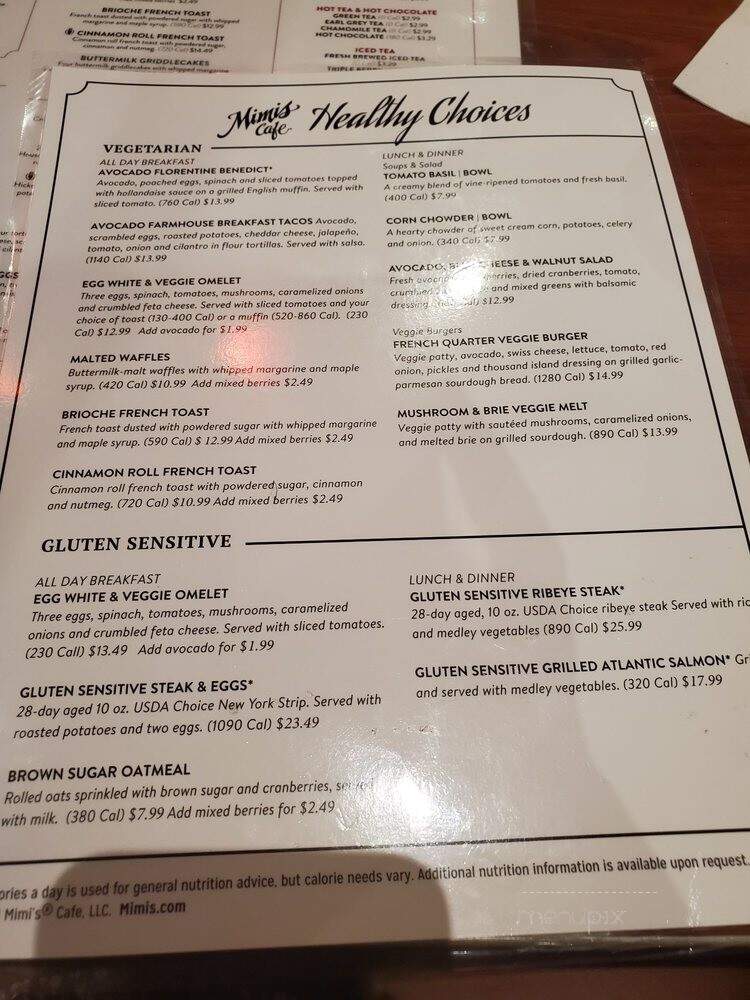 Mimi's Bistro & Bakery - Murfreesboro, TN menu_pic