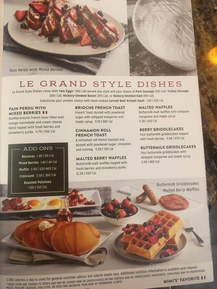 Mimi's Bistro & Bakery - Murfreesboro, TN menu_pic