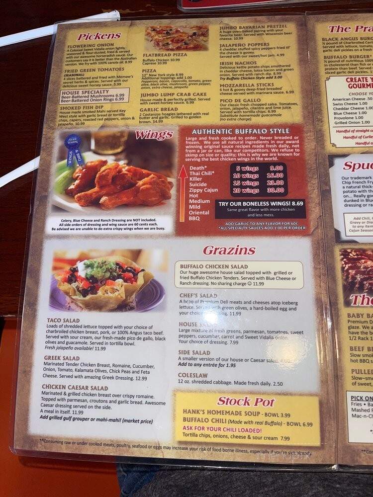 Buffalo Chips Restaurant - Bonita Springs, FL menu_pic