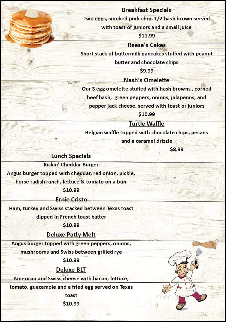 Uncle Ernie's Pancake House - Kalamazoo, MI menu_pic