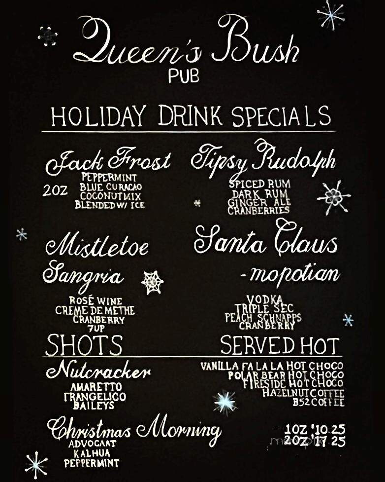 Queens Bush Pub - Hanover, ON menu_pic