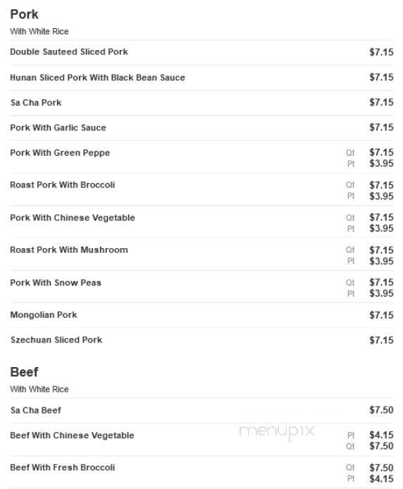 China King Corp - Sterling, VA menu_pic