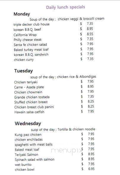 Edibles Coffee Shop - Los Angeles, CA menu_pic