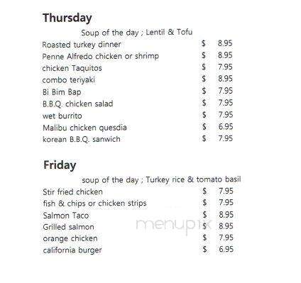 Edibles Coffee Shop - Los Angeles, CA menu_pic