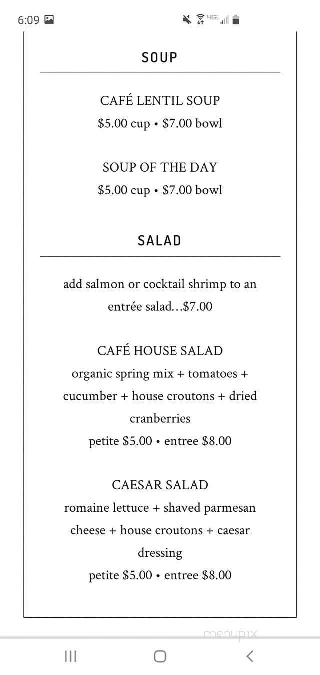 Cafe Des Artistes - Fallbrook, CA menu_pic
