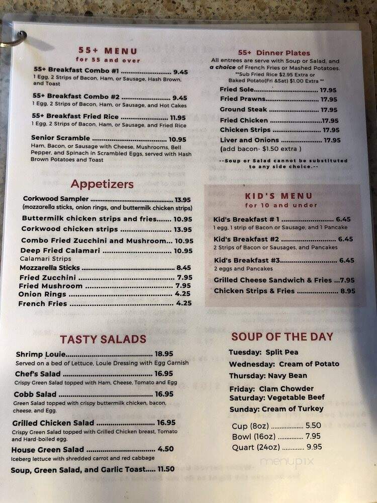 Corkwood Restaurant - Woodland, CA menu_pic