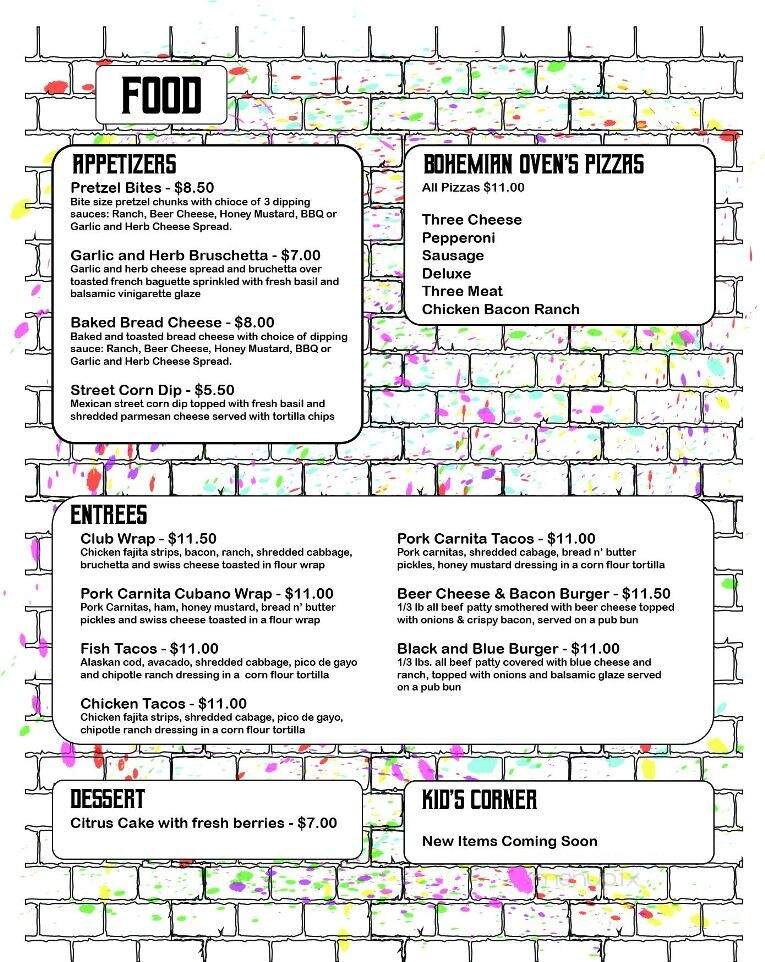 Bloomer Brewing - Bloomer, WI menu_pic