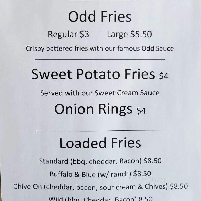 Odd Fellas - Lock Haven, PA menu_pic