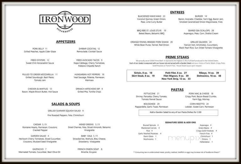 IronWood Steakhouse - Tiffin, OH