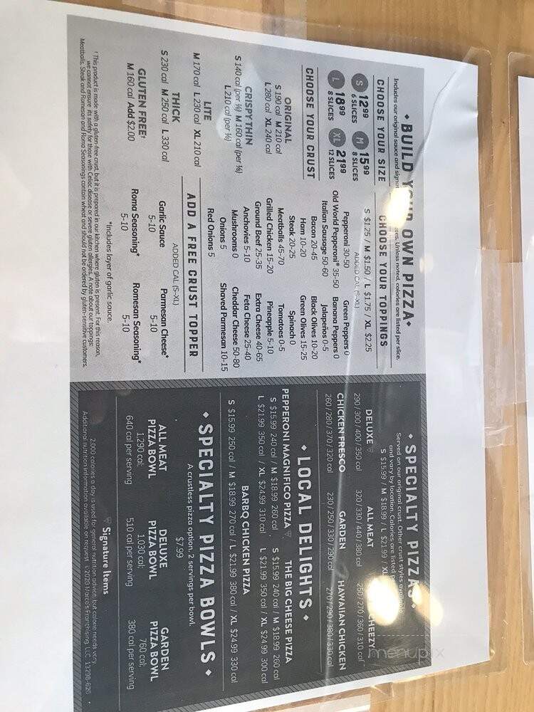 Marco's Pizza - West Sacramento, CA menu_pic