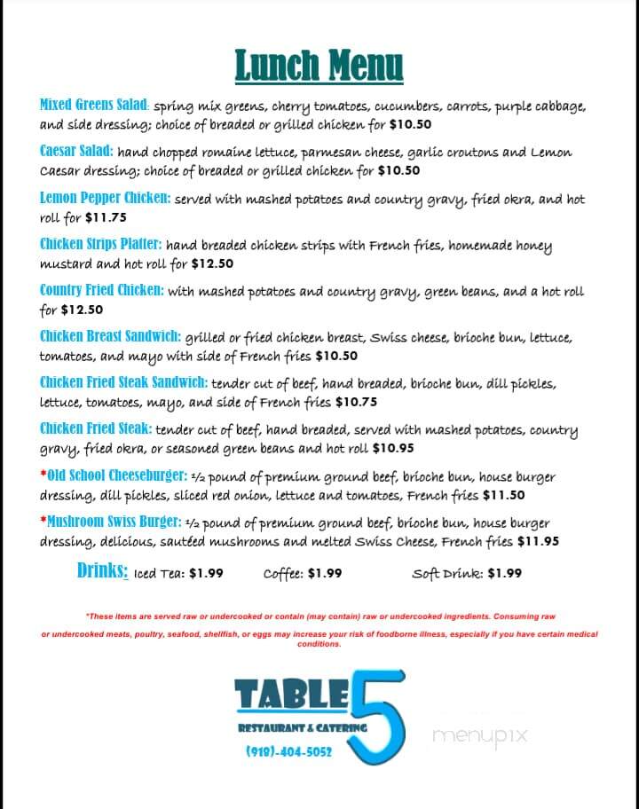 Table 5 - Peggs, OK menu_pic
