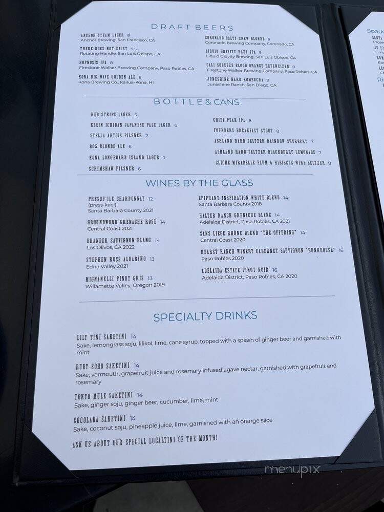Pono Pacific Kitchen - Grover Beach, CA menu_pic