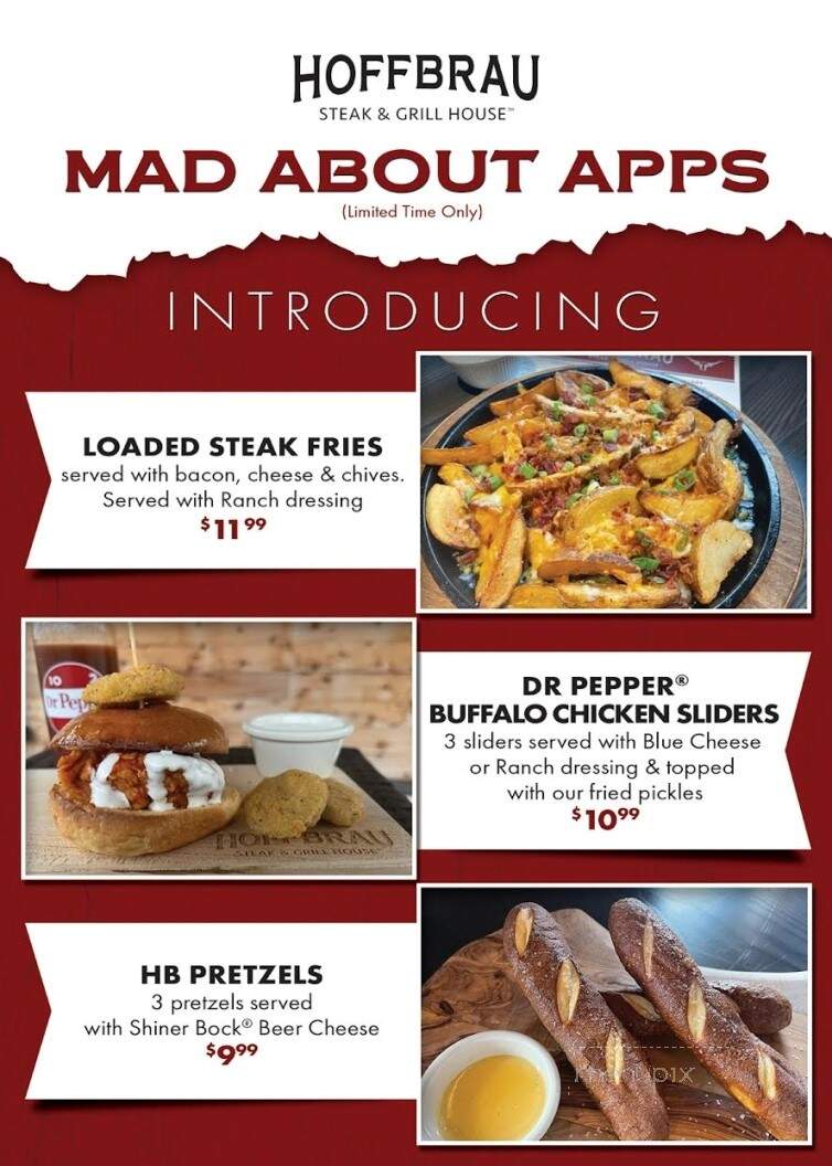Hoffbrau Steak & Grill House - Grapevine, TX menu_pic