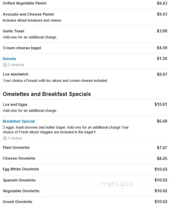 Four Corners Kosher Bagel & Cafe - Lakewood Township, NJ menu_pic