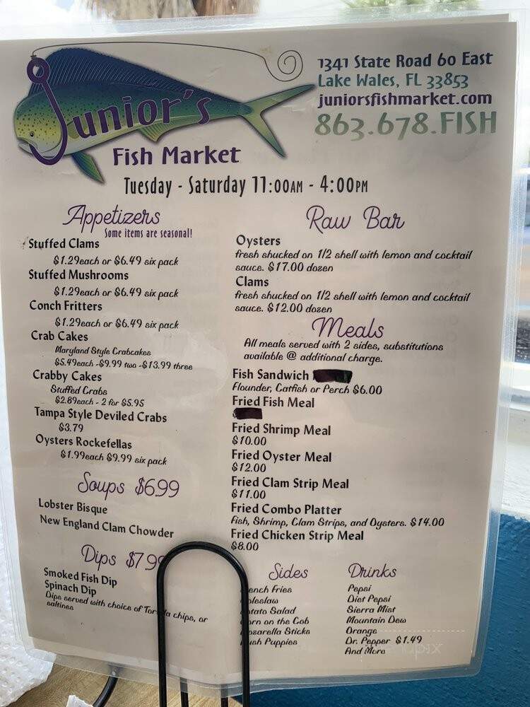 Junior's Fish Market - Lake Wales, FL