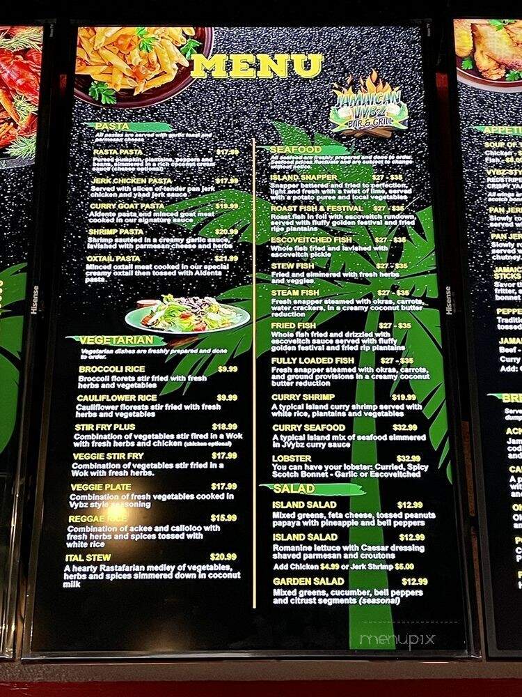 Jamaican Vybz Bar And Grill - Las Vegas, NV menu_pic