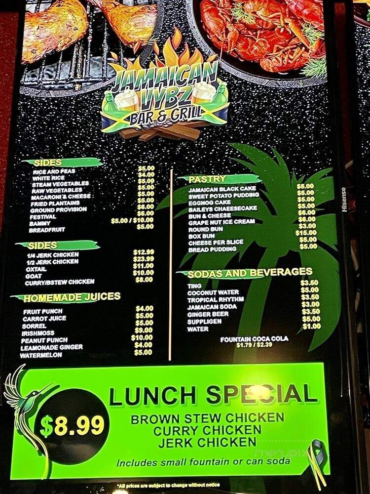 Jamaican Vybz Bar And Grill - Las Vegas, NV menu_pic