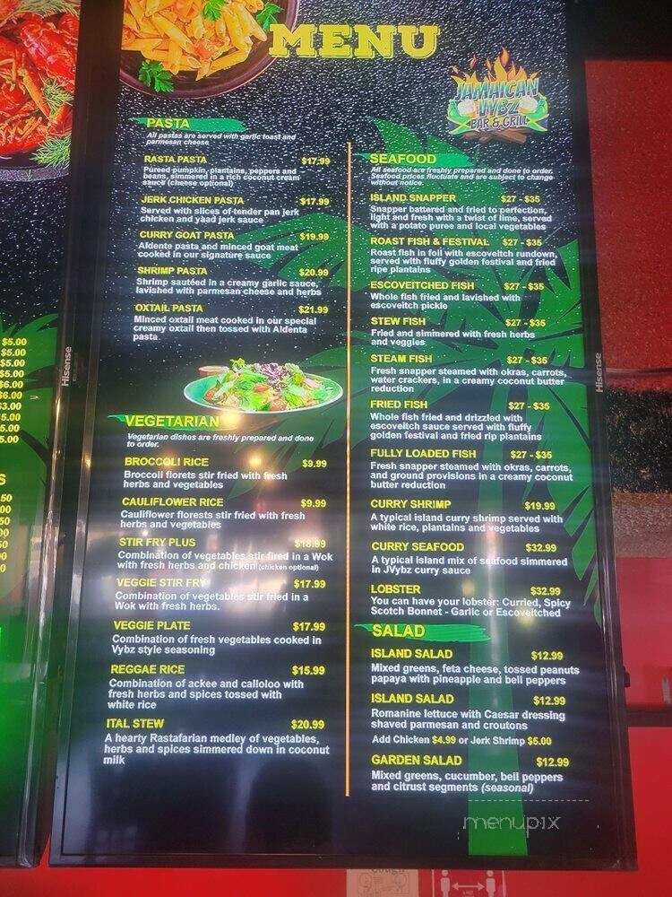 Jamaican Vybz Bar And Grill - Las Vegas, NV menu_pic