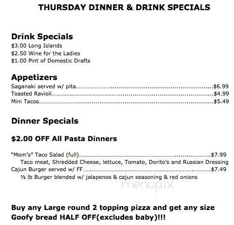Vito's Pizzeria & Pub - Lincoln Park, MI menu_pic
