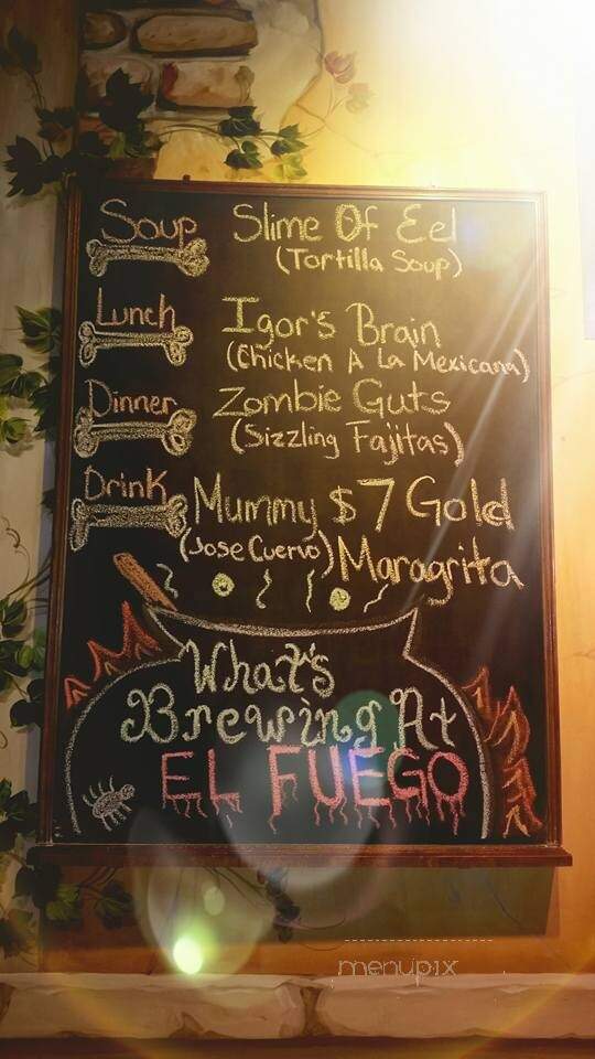 El Fuego Mexican Restaurant - Milwaukee, WI menu_pic