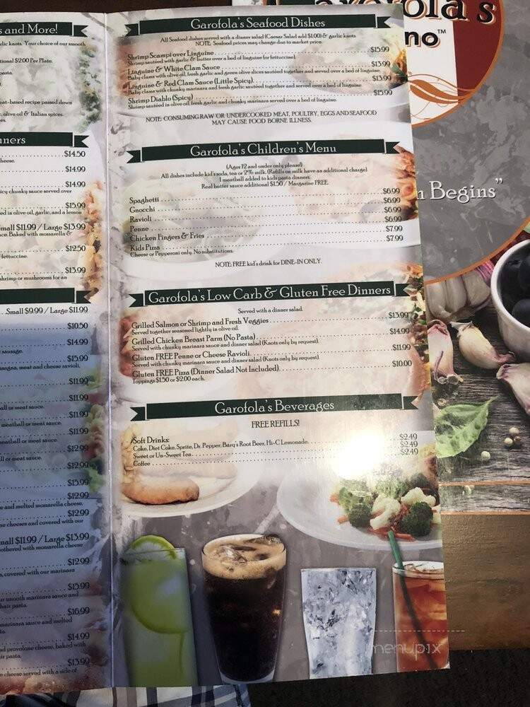 Garafola's Italiano - Concord, NC menu_pic