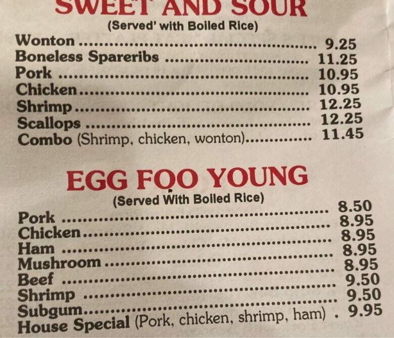 Wah May Restaurant - Fairhaven, MA menu_pic