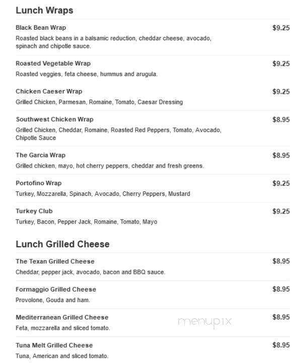 Caffe Portofino - Northport, NY menu_pic