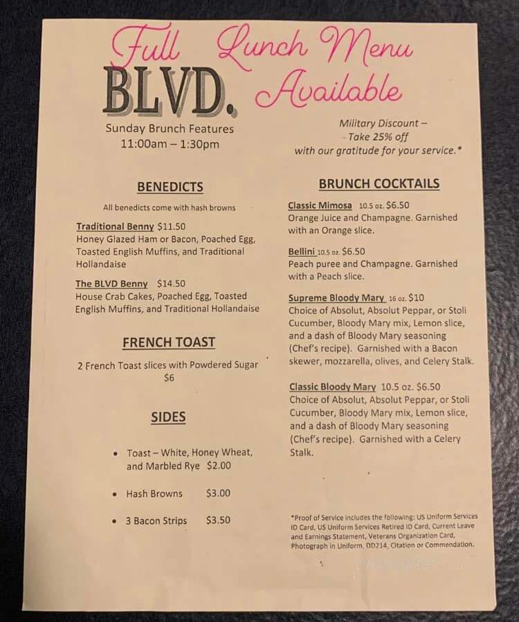 Boulevard Grill - Johnstown, PA
