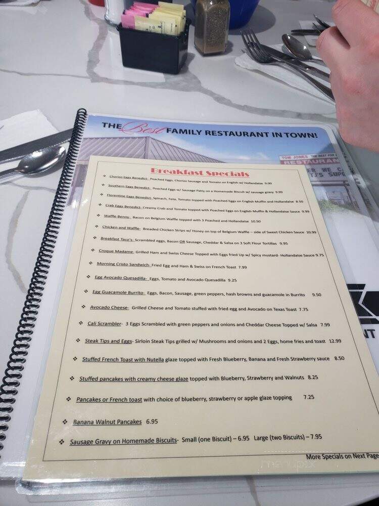 Tom Jones Family Restaurant - Brookhaven, PA menu_pic