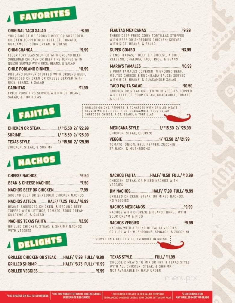 El Azteca Mexican Restaurant - Portland, TN menu_pic