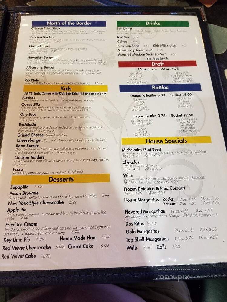 Jorge's Mexican Bar & Grill - Amarillo, TX menu_pic