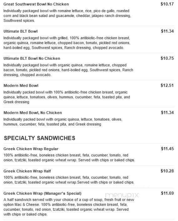 Jason's Deli - Tuscaloosa, AL menu_pic