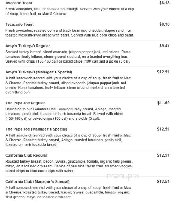 Jason's Deli - Tuscaloosa, AL menu_pic