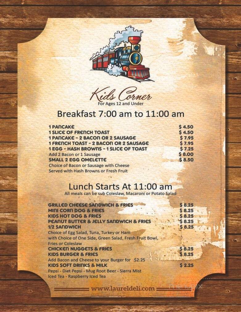 Laurel Deli & Desserts - Fort Bragg, CA menu_pic